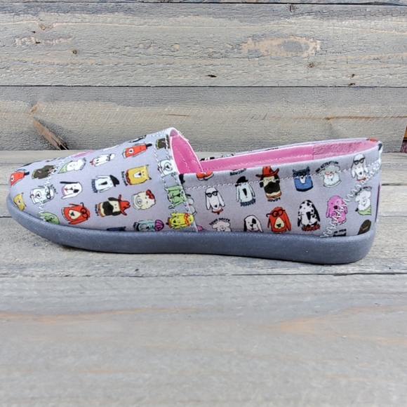 Lil Bobs For Skechers Girls Gray/Multi Slip ons 13 - Picture 7 of 8